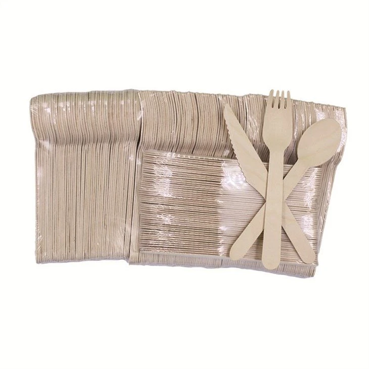 200 PCS wood cutlery set 2